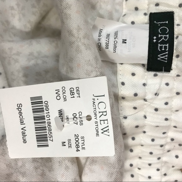 J CREW FLANNEL SLEEP PANTS IN POLKA DOT Pajama PJ - Picture 4 of 5